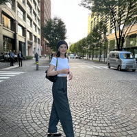 Highwaist Tuck Pants White (020)9月末納期 予約注文6/25まで