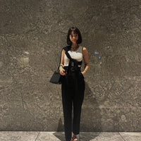 Highwaist Tuck Pants White (020)9月末納期 予約注文6/25まで