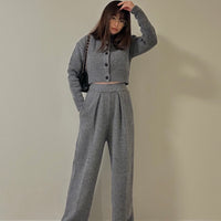 Wool Knit Tuck Pants(No.024)