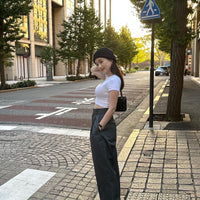 Highwaist Tuck Pants White (020)9月末納期 予約注文6/25まで
