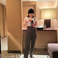 Highwaist Tuck Pants White (020)9月末納期 予約注文6/25まで