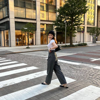 Highwaist Tuck Pants White (020)9月末納期 予約注文6/25まで