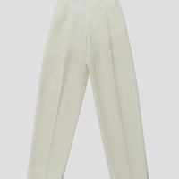 Highwaist Tuck Pants White (020)9月末納期 予約注文6/25まで