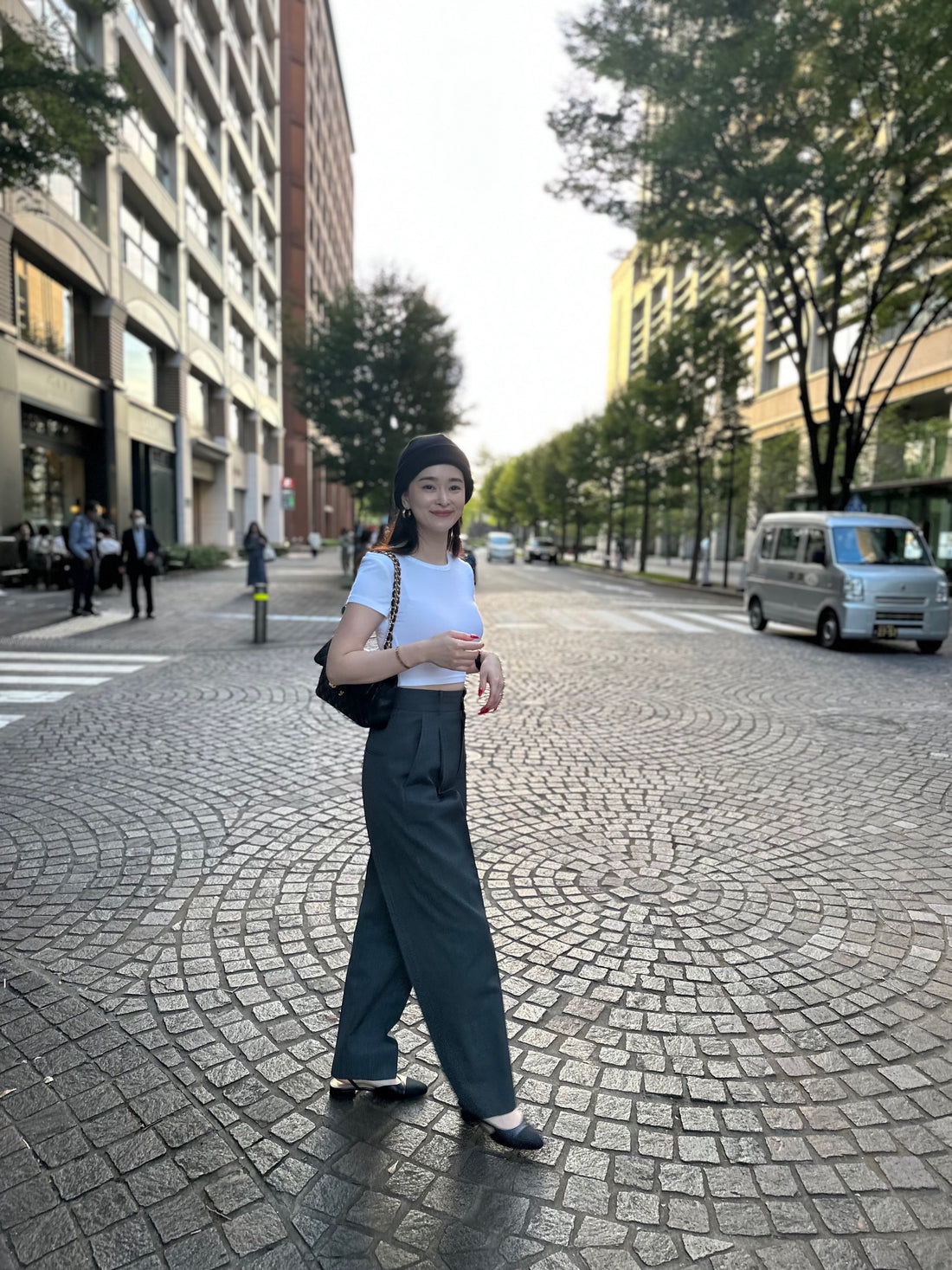 Highwaist Tuck Pants White (020)9月末納期　予約注文6/25まで