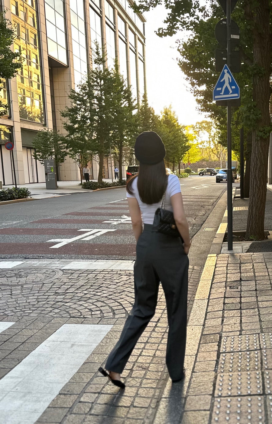 Highwaist Tuck Pants White (020)9月末納期　予約注文6/25まで