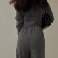 Wool Knit Tuck Pants(No.024)