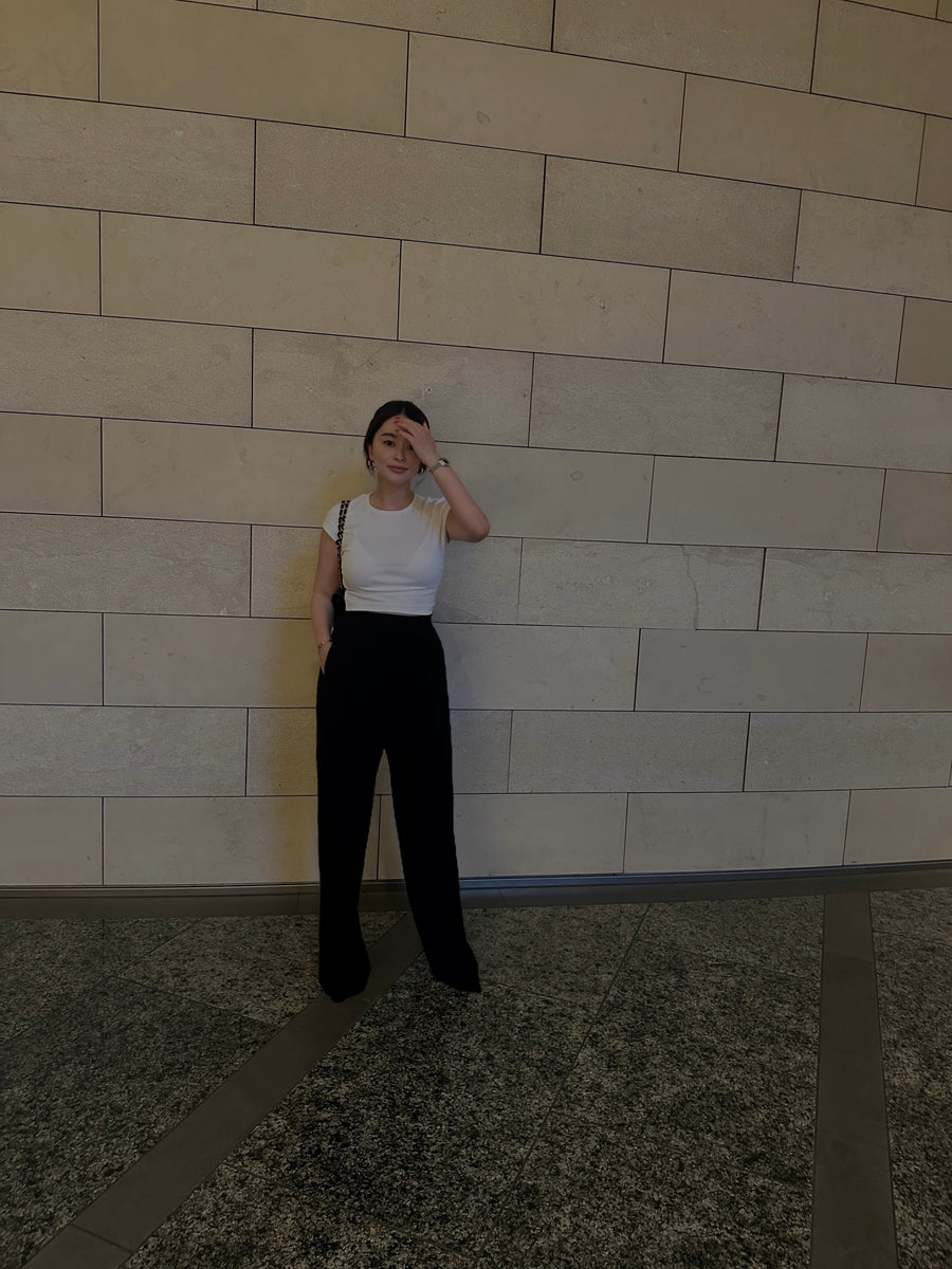 Wool Knit Tuck Pants