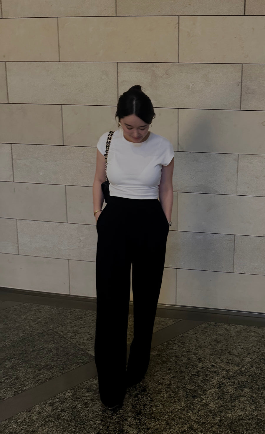 Wool Knit Tuck Pants