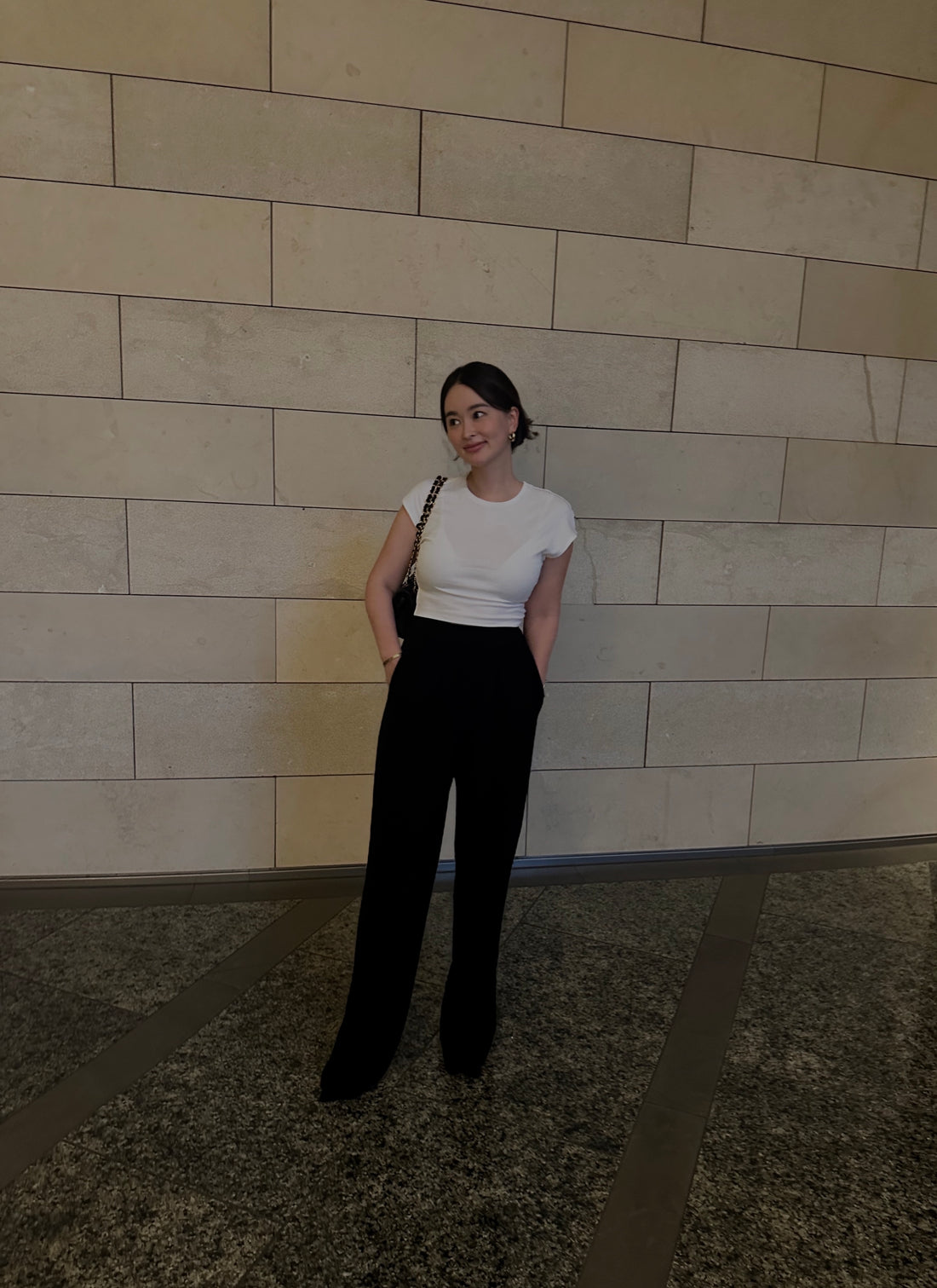 Wool Knit Tuck Pants