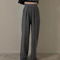 Wool Knit Tuck Pants(No.024)