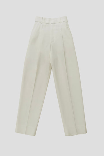 Highwaist Tuck Pants White (020)9月末納期　予約注文6/25まで