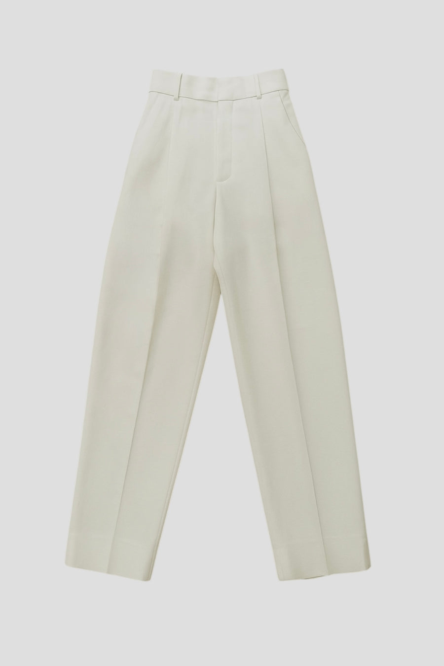 Highwaist Tuck Pants White (020)9月末納期　予約注文6/25まで