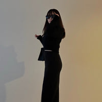 Back Slit Warm Long Skirt(No.021)