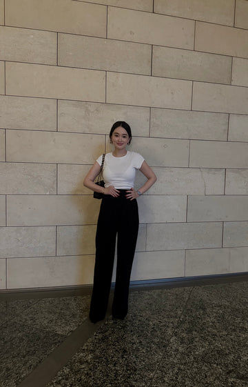 Wool Knit Tuck Pants