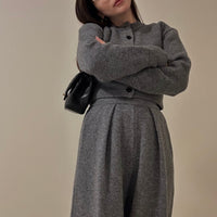 Wool Knit Tuck Pants(No.024)