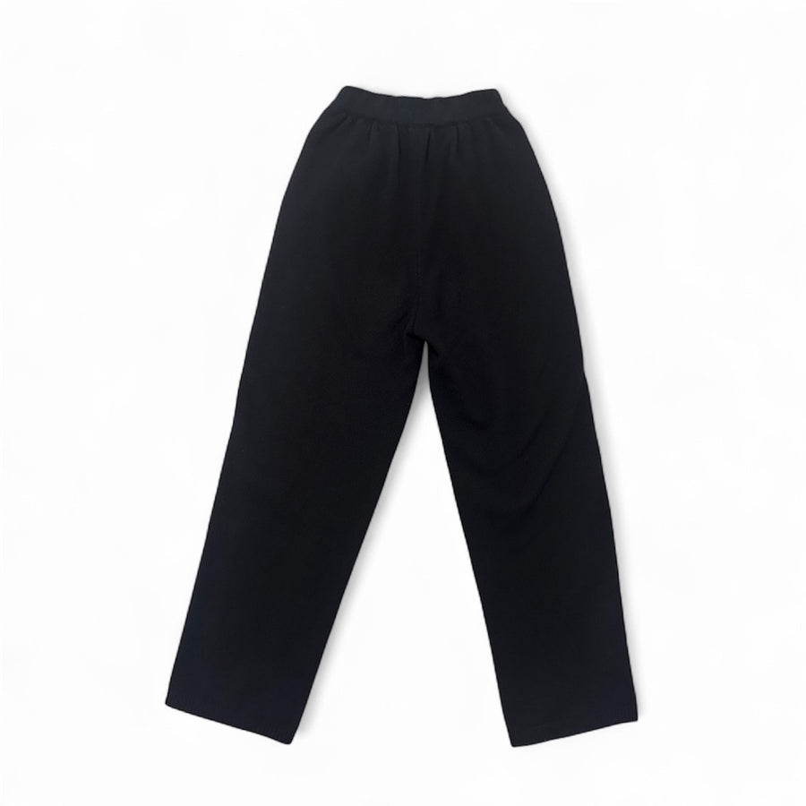 Wool Knit Tuck Pants