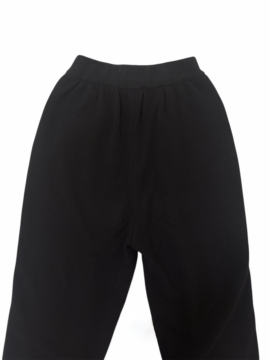 Wool Knit Tuck Pants